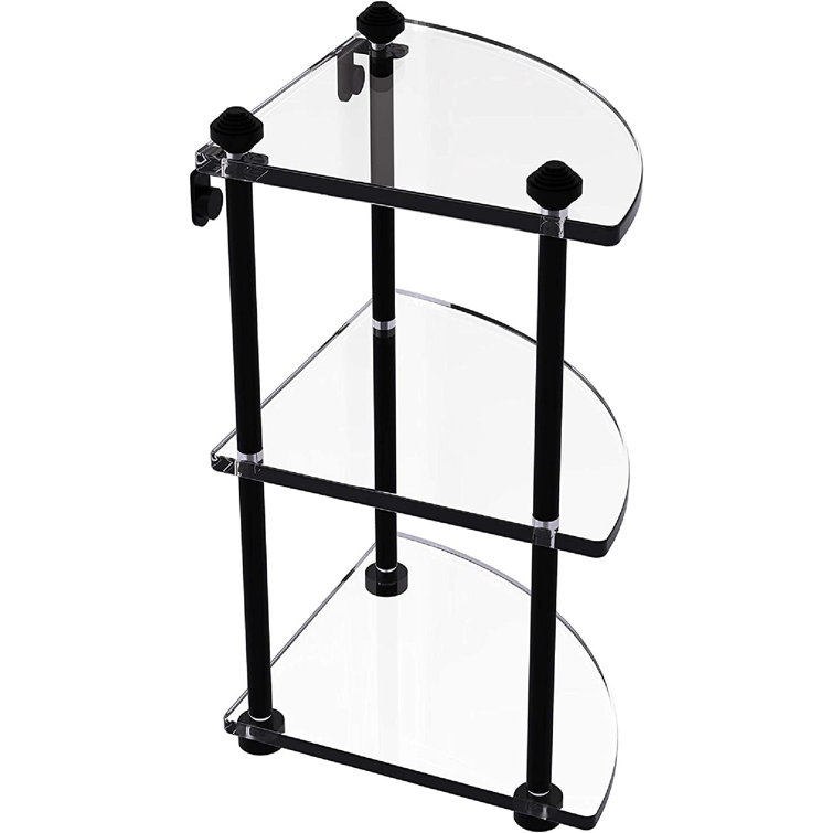 Williston Divvens 3 Piece Glass Corner Shelf Wayfair